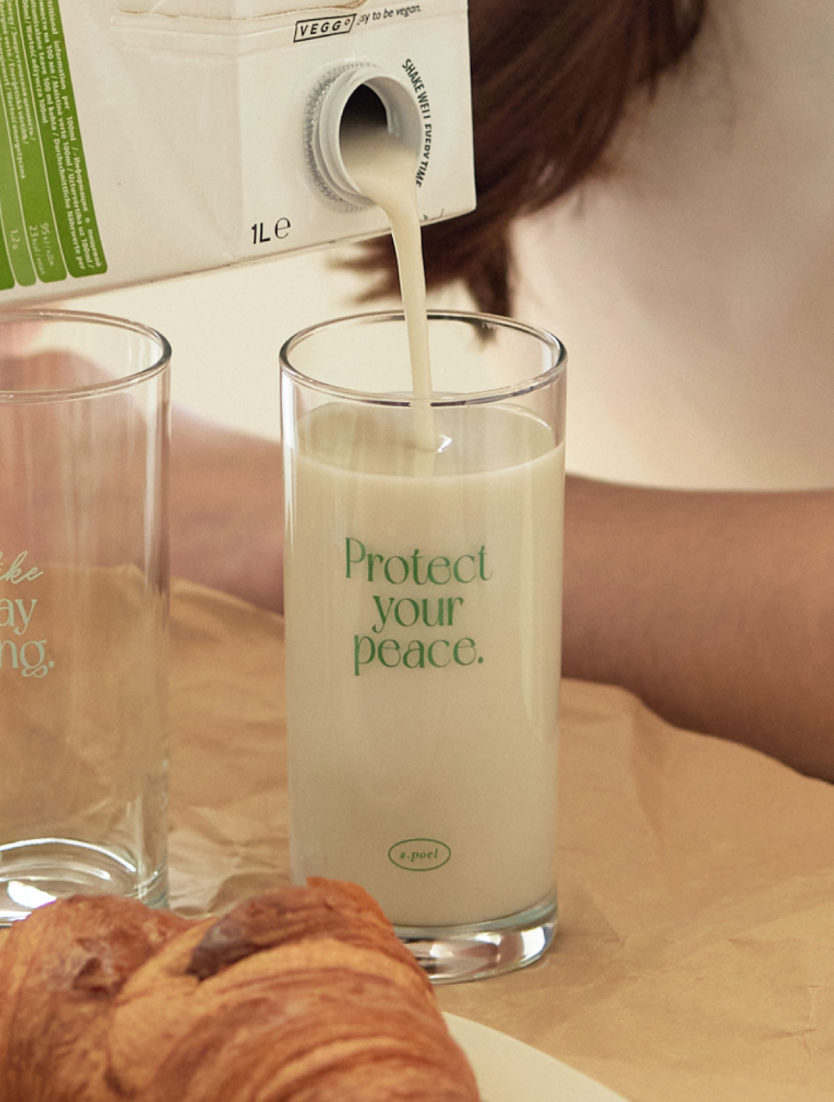 Peace glass cup