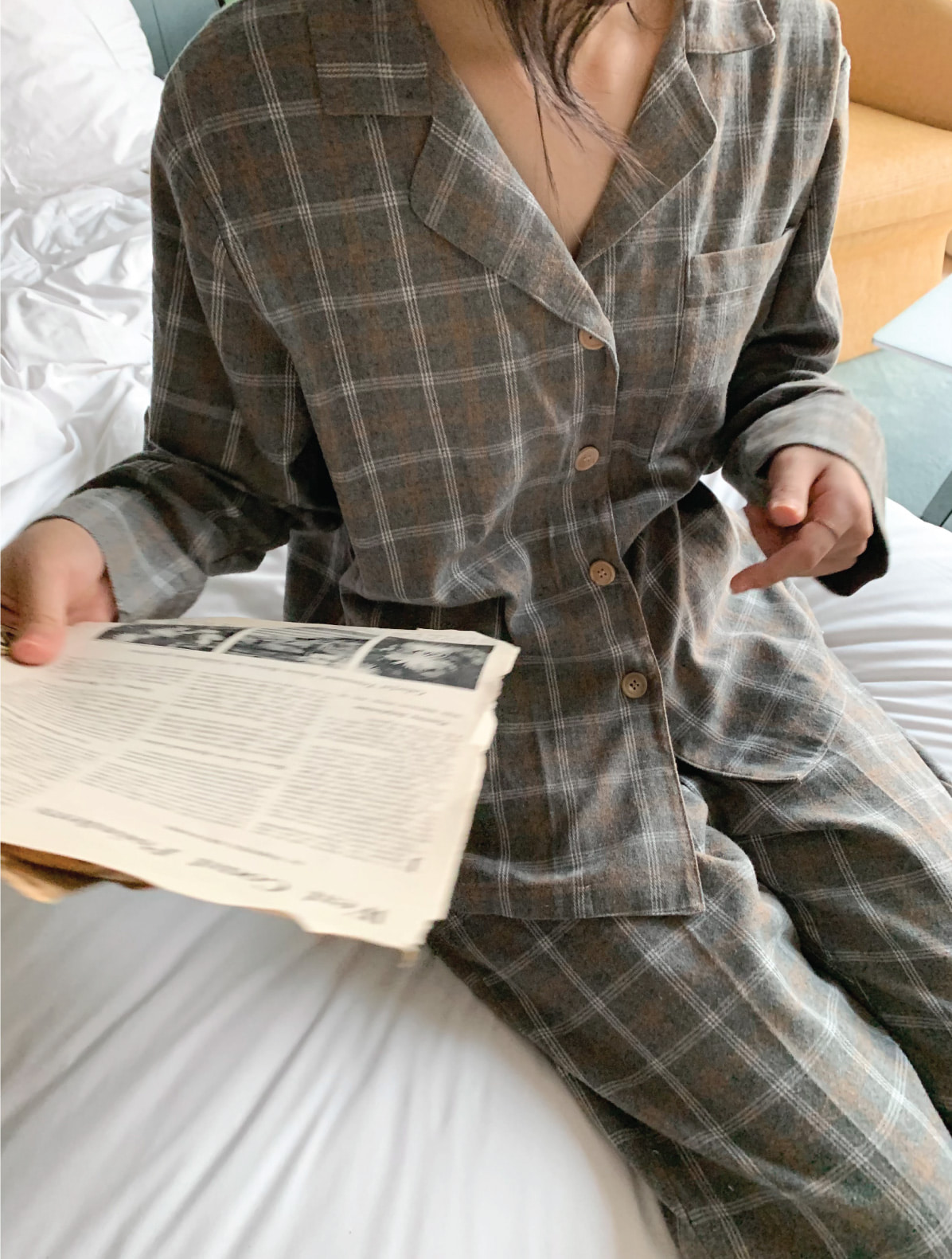 Pajama set [black sesame] / (2size)